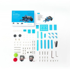 Piese mecanice din aluminiu si accesorii de montaj incluse in kitul Makeblock Smart World