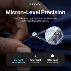xTool F2 Ultra UV 5W aparat de taiere si gravura cu laser in spectrul UV 355nm