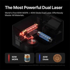xTool F2 Ultra aparat de taiere si gravura cu laser dual 60W MOPA si 40W Diode