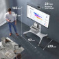 ONKRON TS1881-W stand mobil premium pentru TV-uri si display-uri cu diagonala 50"-86", max 90Kg, alb