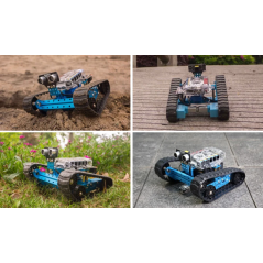 Detaliu cu placa de control Me Auriga si senzorii integrati pe Makeblock mBot Ranger
