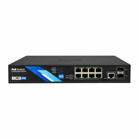 Switch PoE 8 Porturi Gigabit cu Management BCS-B-SP08G-2FSP-M + 2 SFP