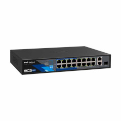 switch poe 16 porturi gigabit sfp alimentare si carcasa